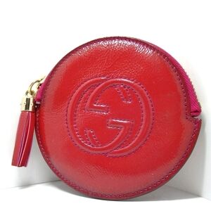 Gucci Interlocking G Coin Case in Patent Leather.